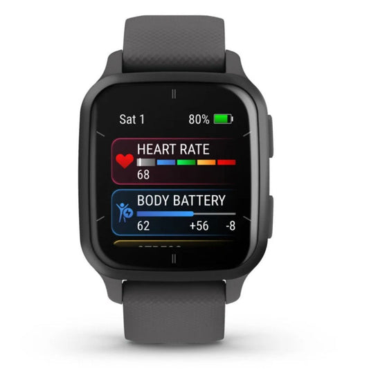 Смарт - часы 010-02701-10- garmin venu sq 2 - slate bezel with shadow gray case and silicone band