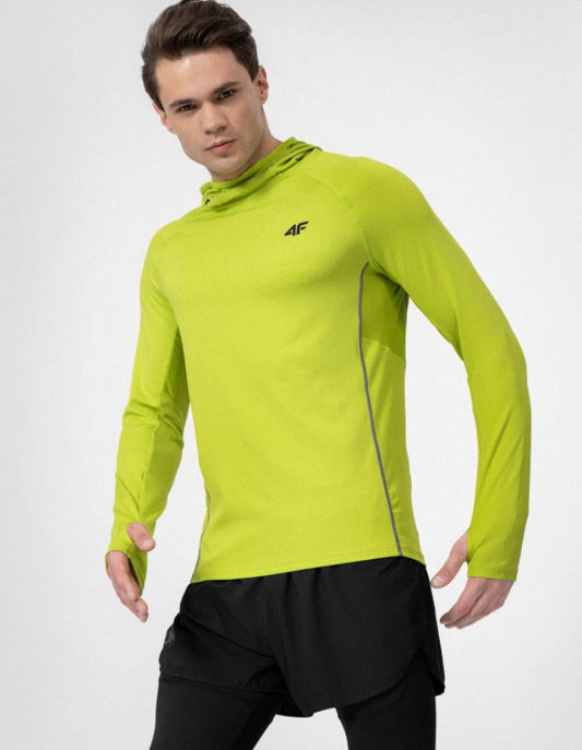 Longsleeve pentru antrenamente 4F H4L22-BLMF013 Lemon