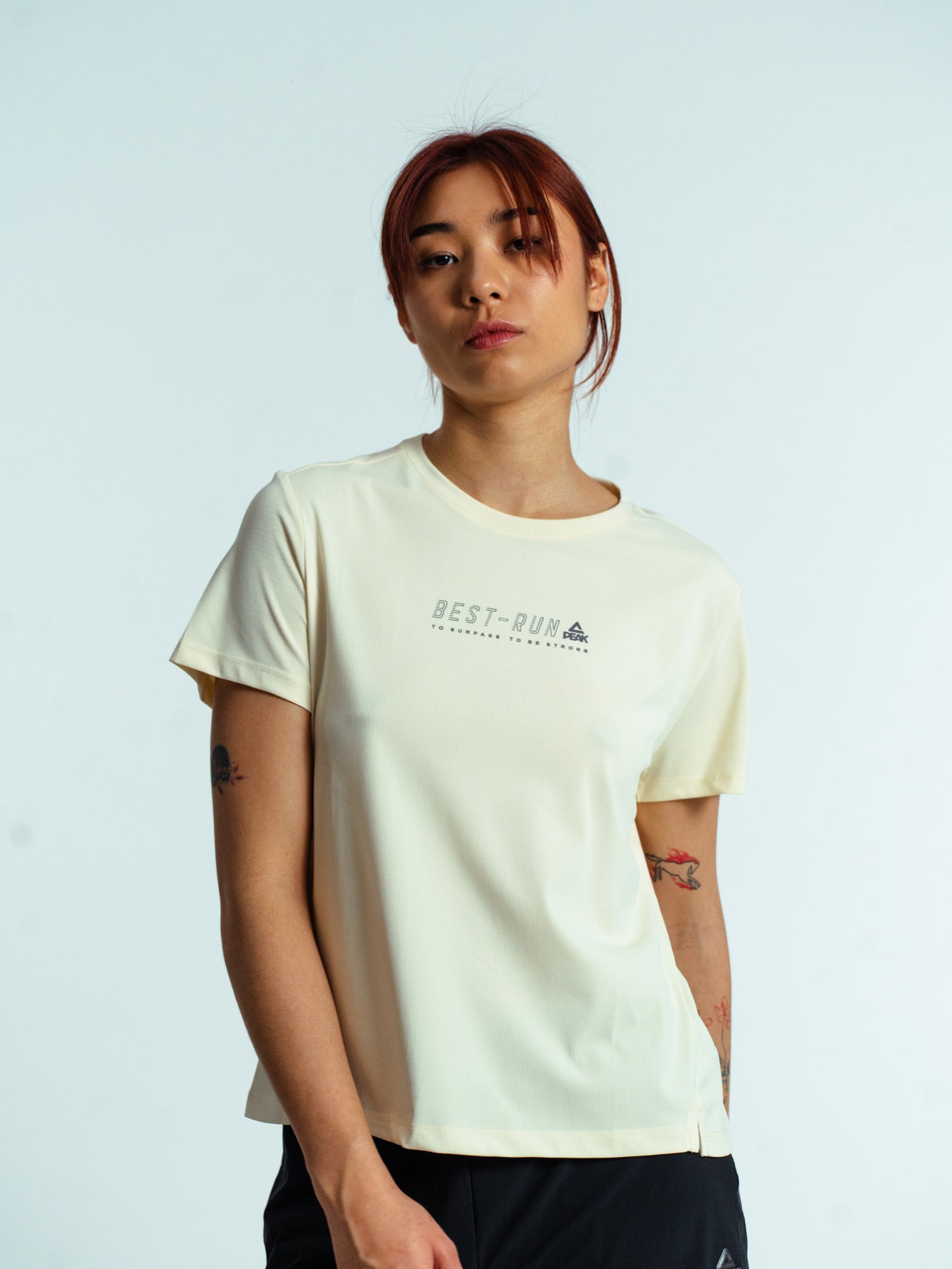 Женская футболка для бега Peak FW6252052 lt.yellow