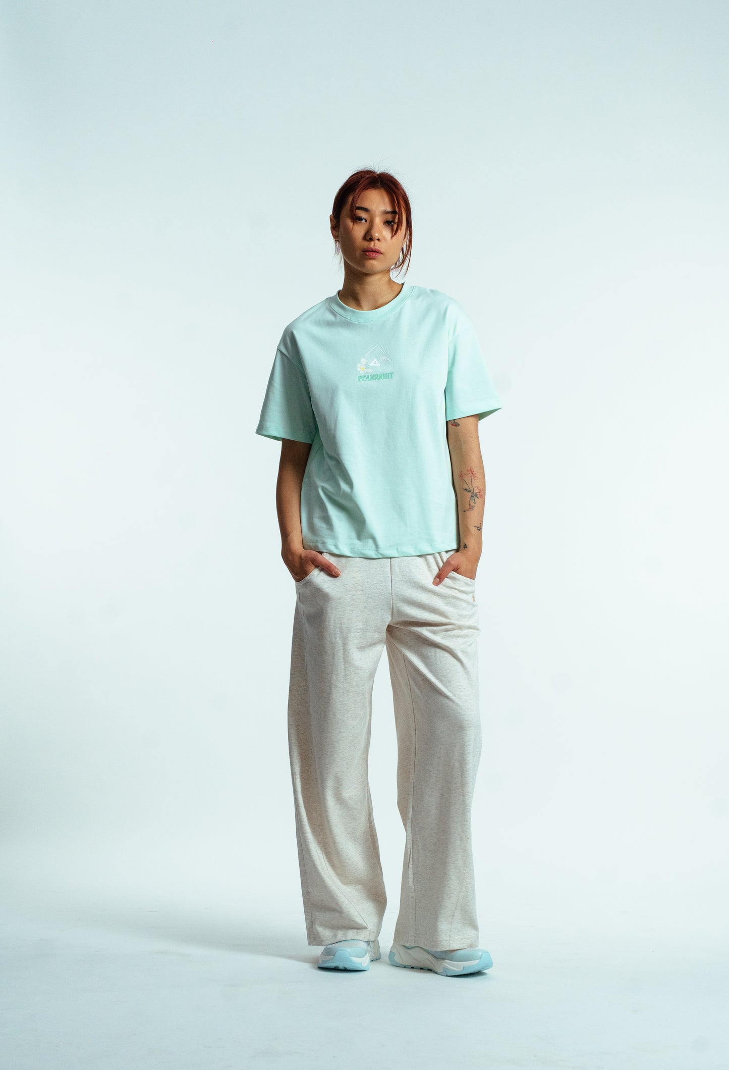 Pantaloni pentru femei casual Peak FW3252332 lt.melange khaki