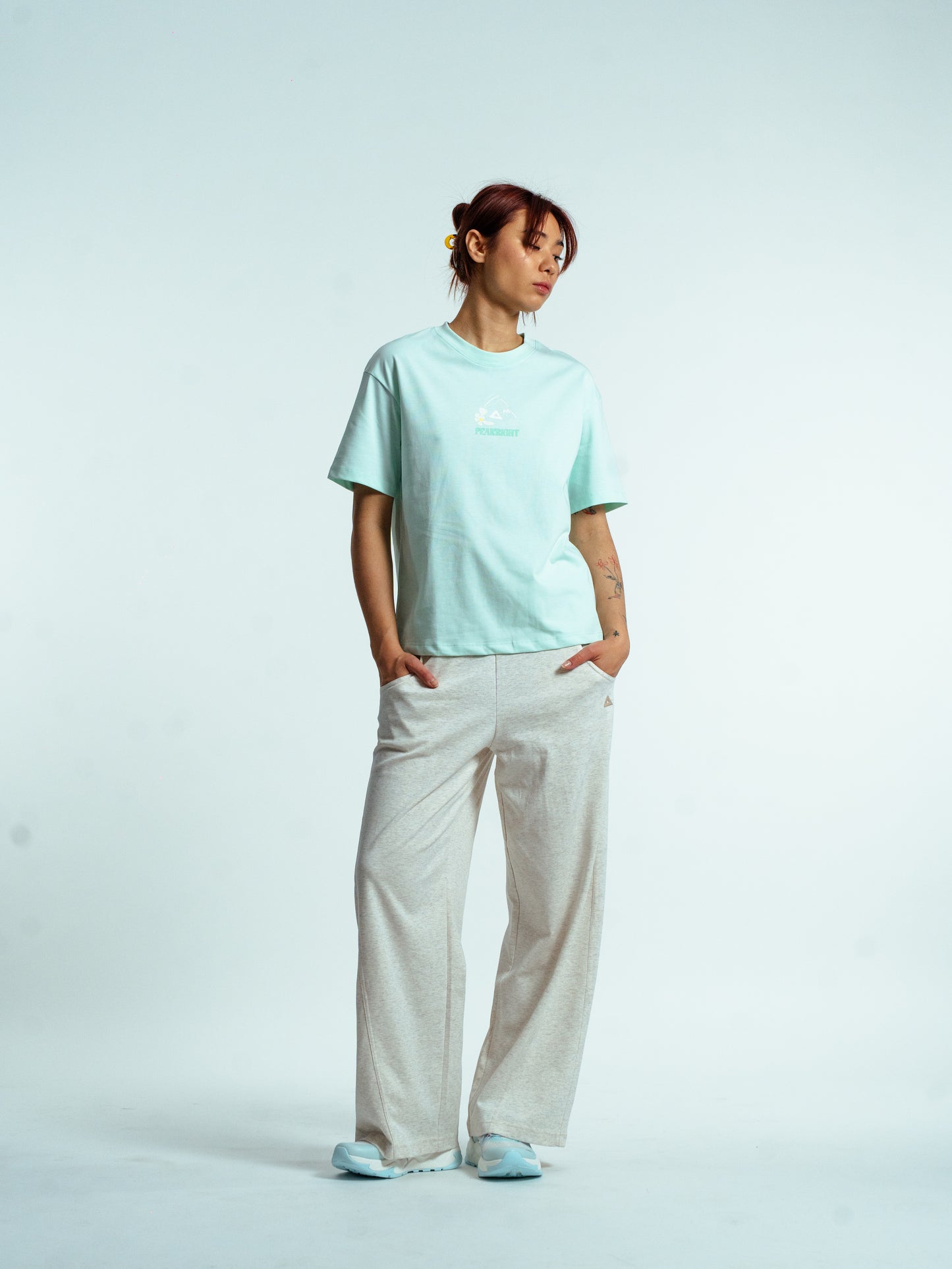 Pantaloni pentru femei casual Peak FW3252332 lt.melange khaki