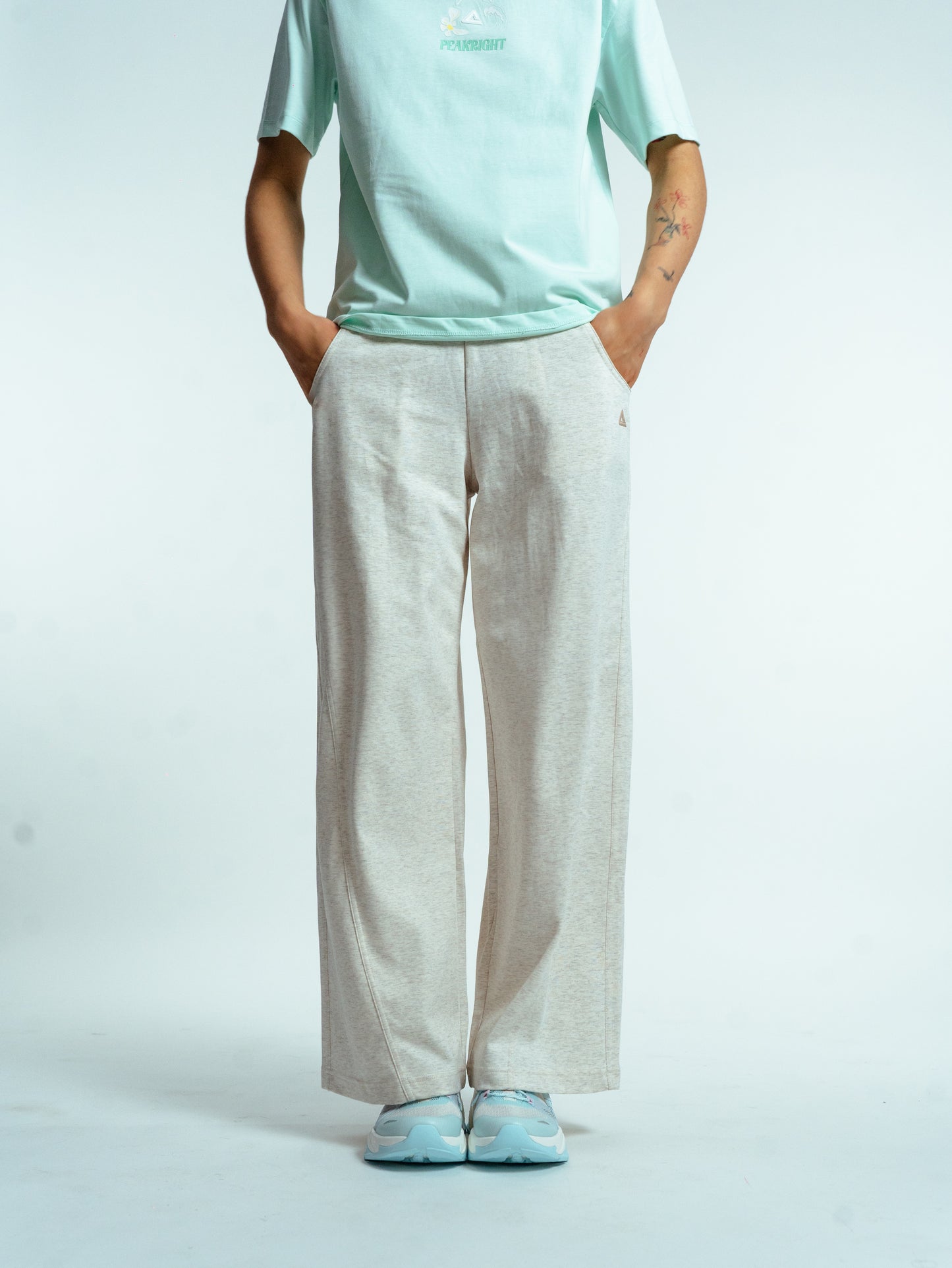 Pantaloni pentru femei casual Peak FW3252332 lt.melange khaki