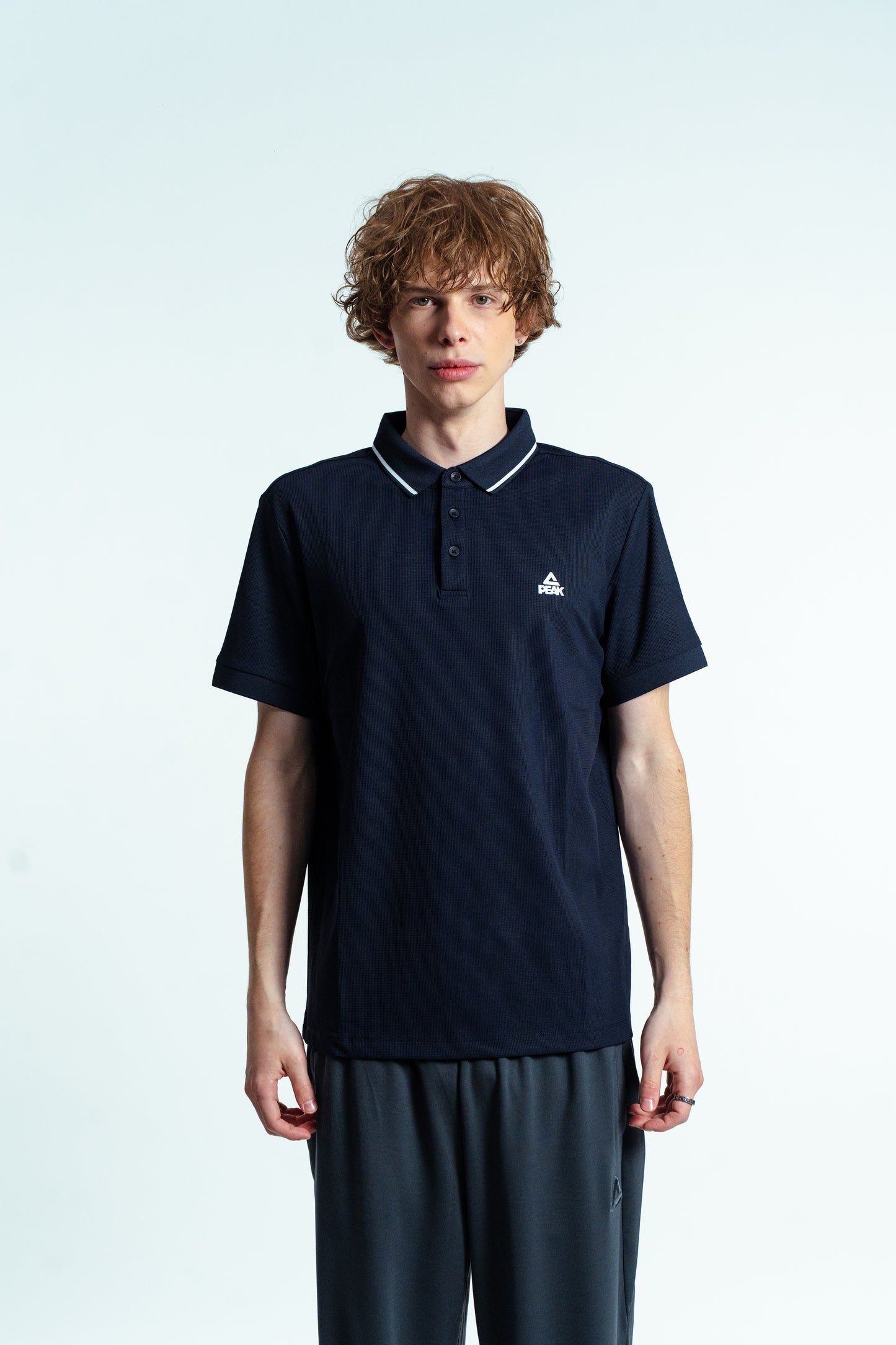 Tricou polo pentru bărbați Peak FW6252661 dk.blue