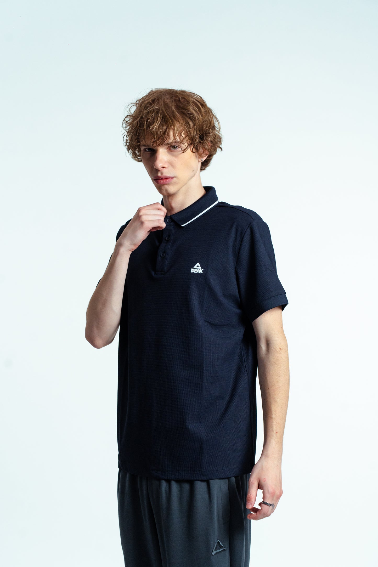 Tricou polo pentru bărbați Peak FW6252661 dk.blue