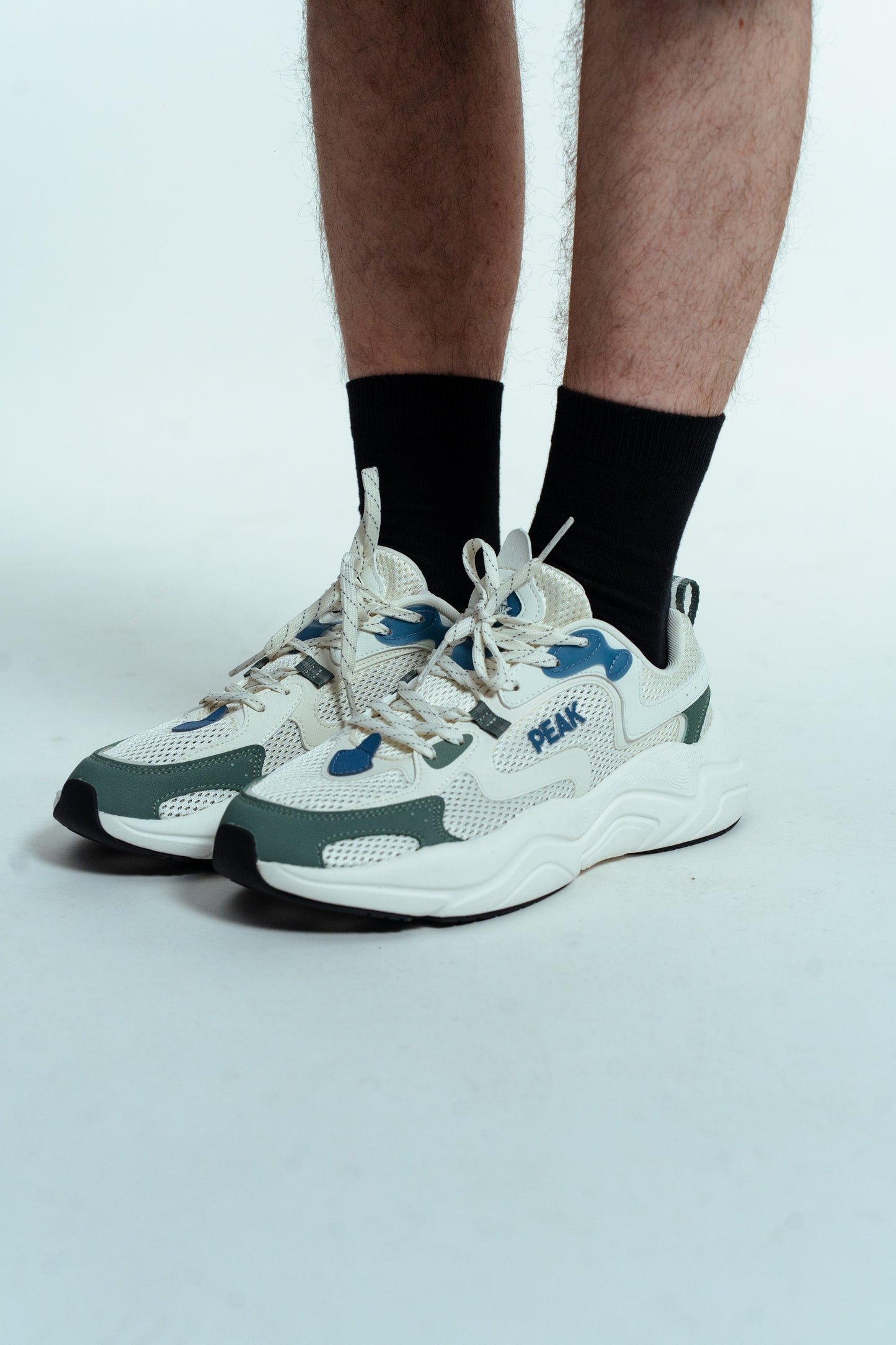 Кроссовки мужские Peak Casual EXT52417E white/green