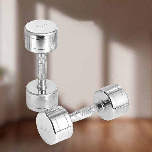 Гантели хромированные LiveUp MDPO2017/SR