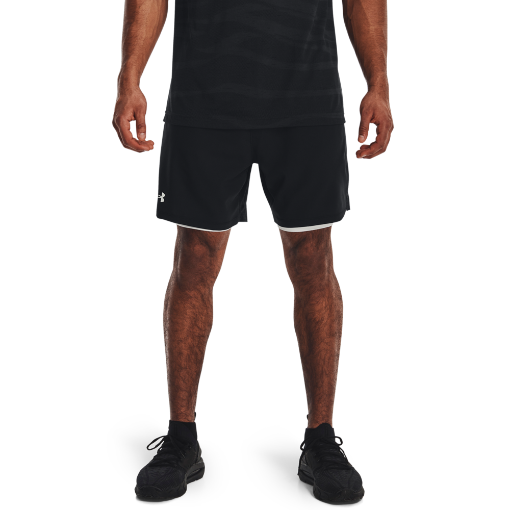 Șorturi de fitness pentru bărbați Under Armour Vanish Woven 2in1 Sts-BLK 1373764-001