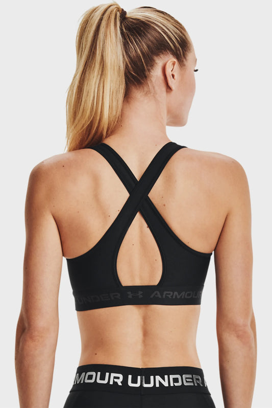 Бра для фитнеса Under Armour Crossback Mid Bra-BLK 1361034-001