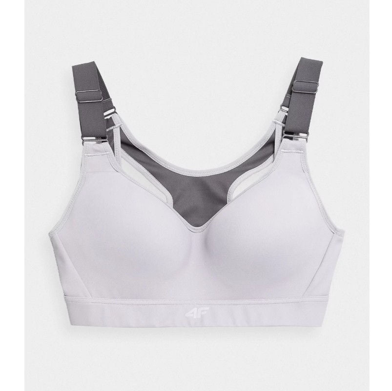 Top pentru alergare 4F SPORT BRA F034 4FSS23USBAF034 COLD LIGHT GREY