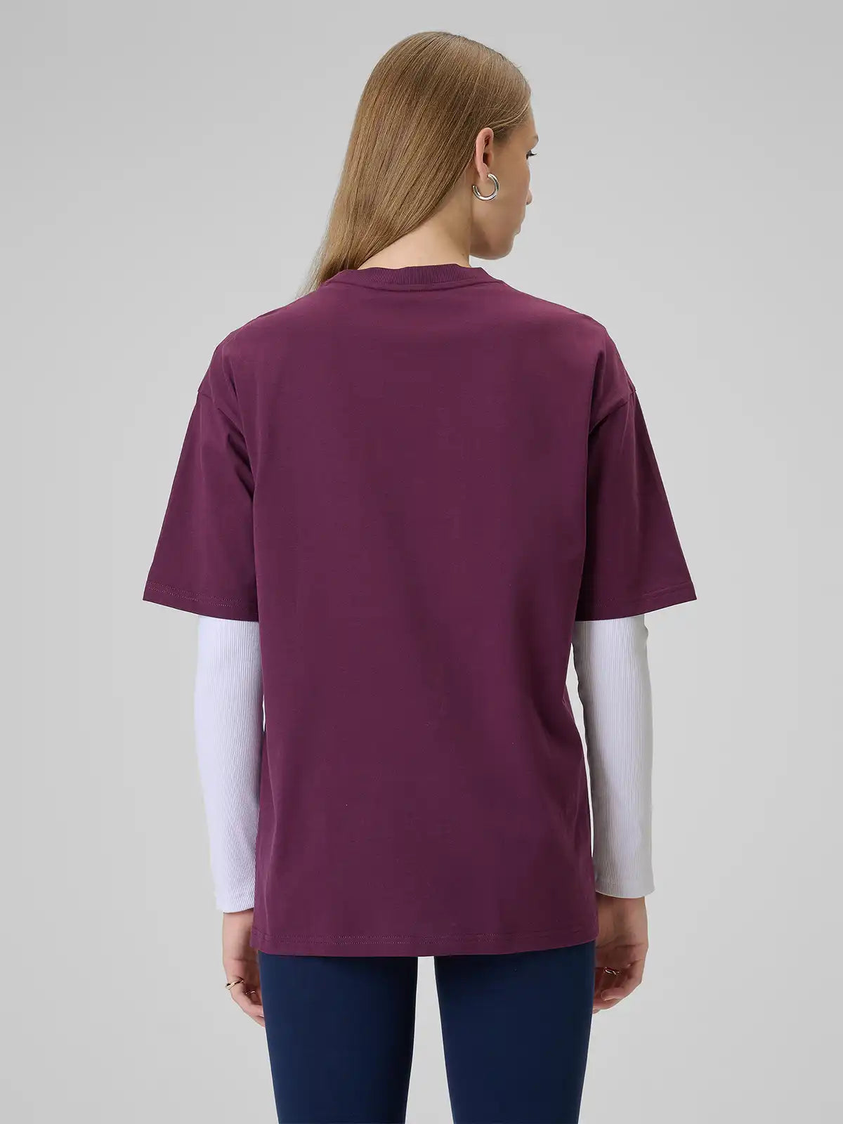 Женская футболка casual  4F F2744 4FWSS26TTSHF2744 burgundy