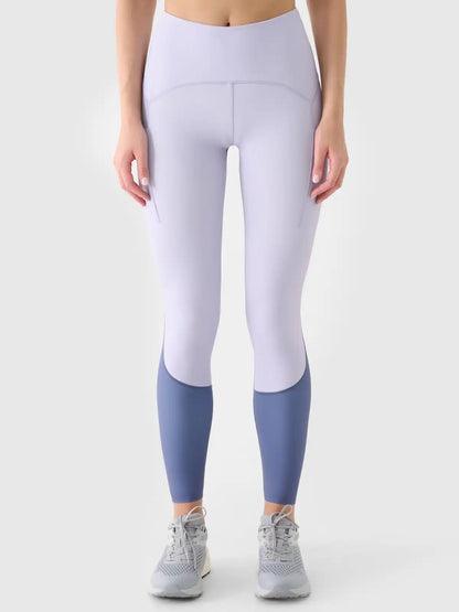 Legginși de antrenament pentru femei 4F F364 4FWAW25TFTIF364 light blue