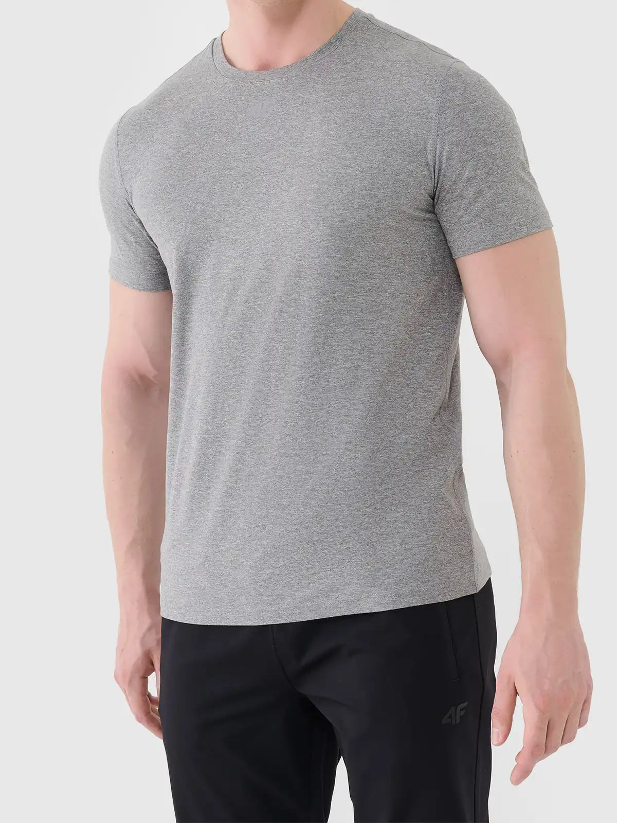 Мужская футболка для фитнеса 4F M2354 4FWAW26TFTSM2354 grey melange