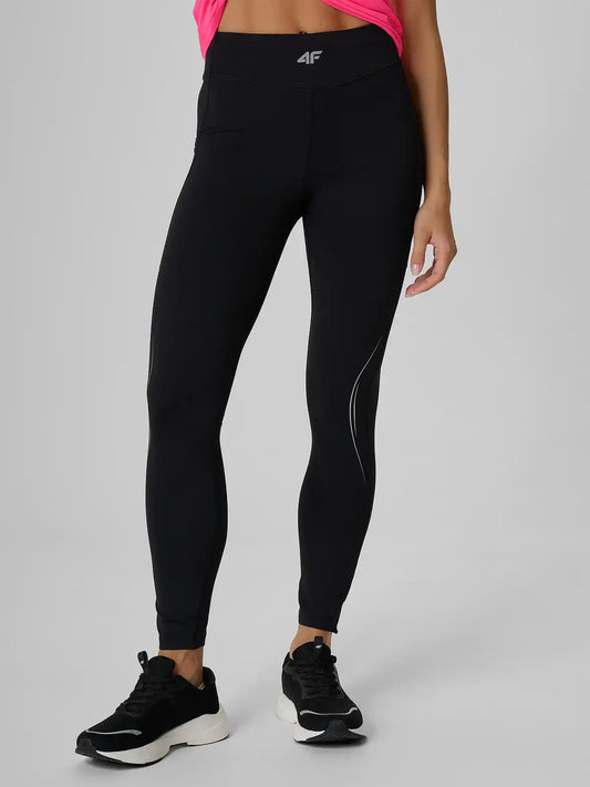 Женские леггинсы для бега 4F F474 4FWAW26TFTIF474 deep black
