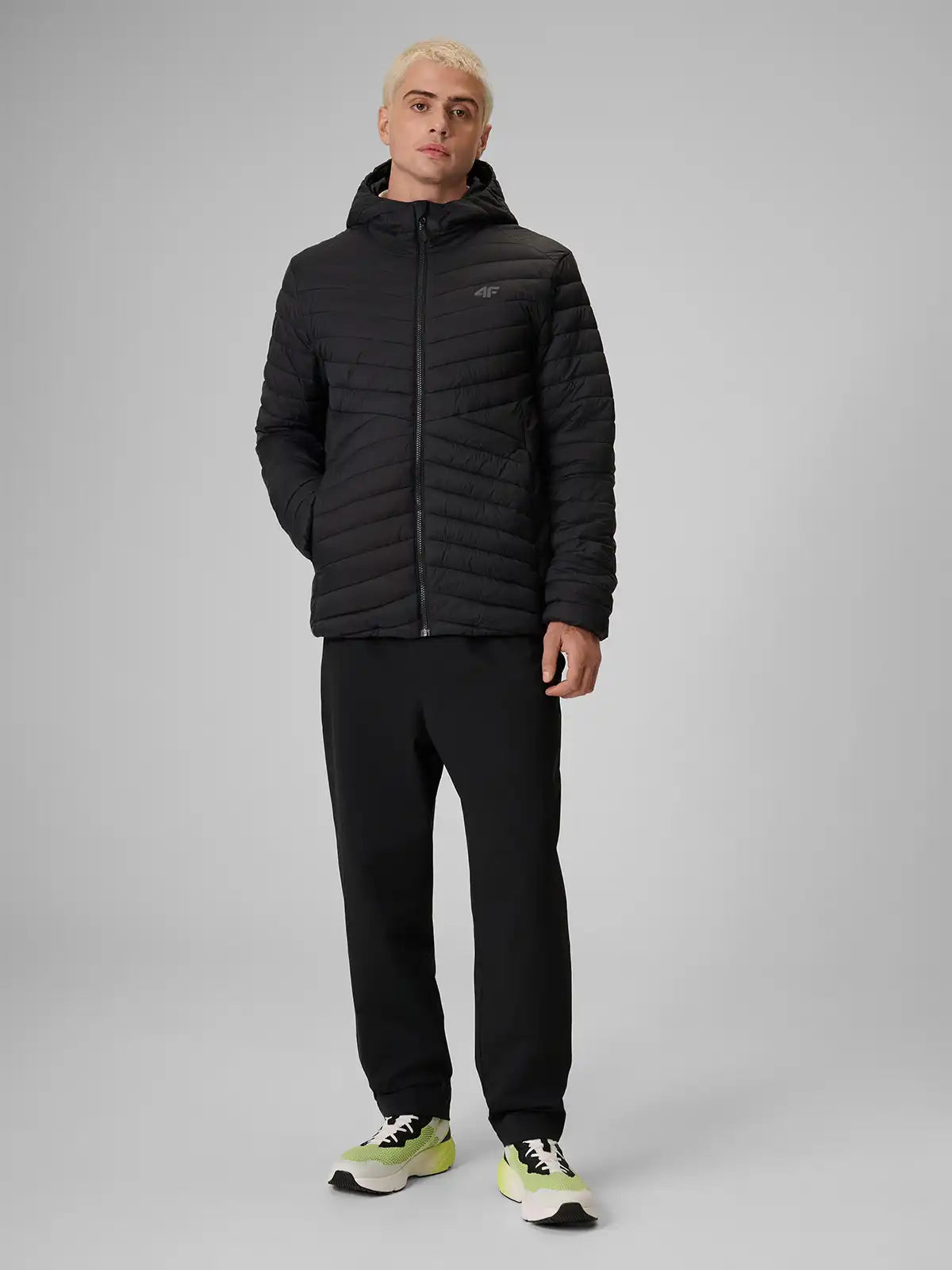 Мужской пуховик с капюшоном 4F M0935 4FWAW26TDJAM0935 deep black
