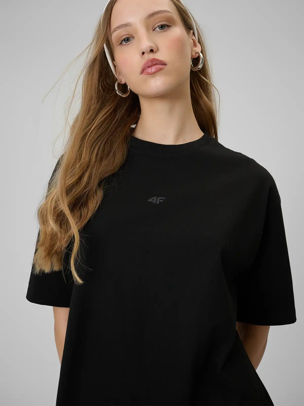 Женская футболка casual  4F F2744 4FWSS26TTSHF2744 deep black