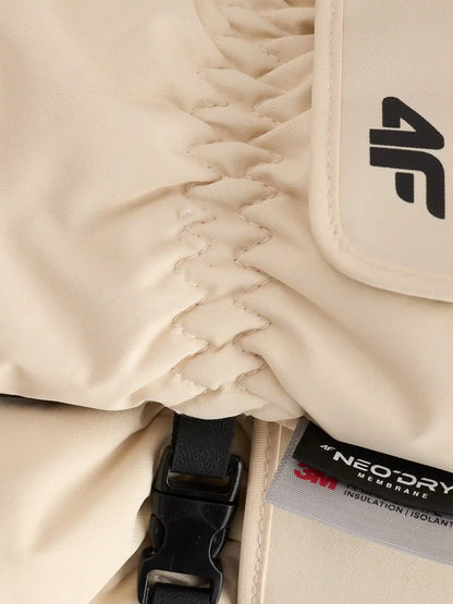 Mănuși de schi pentru femei 4F F248 4FWAW26AFGLF248 off white