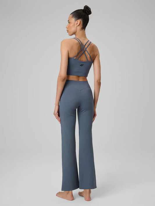 Legginși de yoga pentru femei 4F F444 4FWSS26TFTIF444 denim