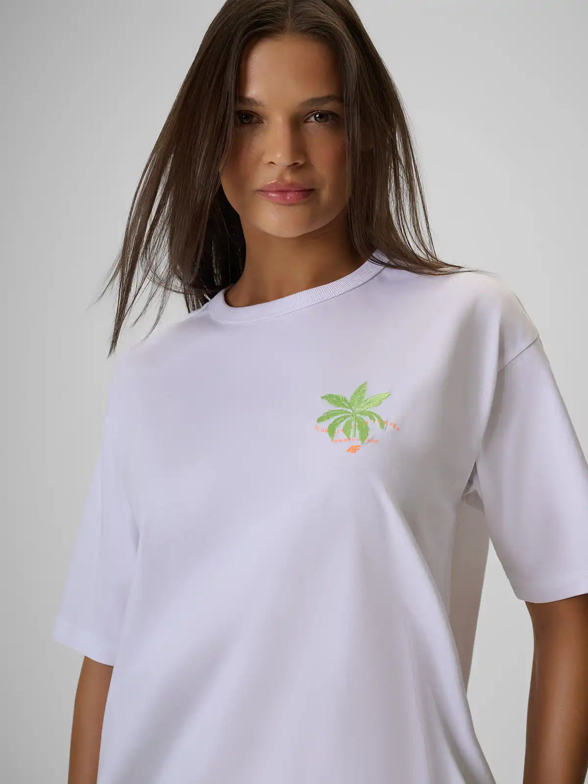 Женская футболка casual 4F F2719 4FWSS26TTSHF2719 white