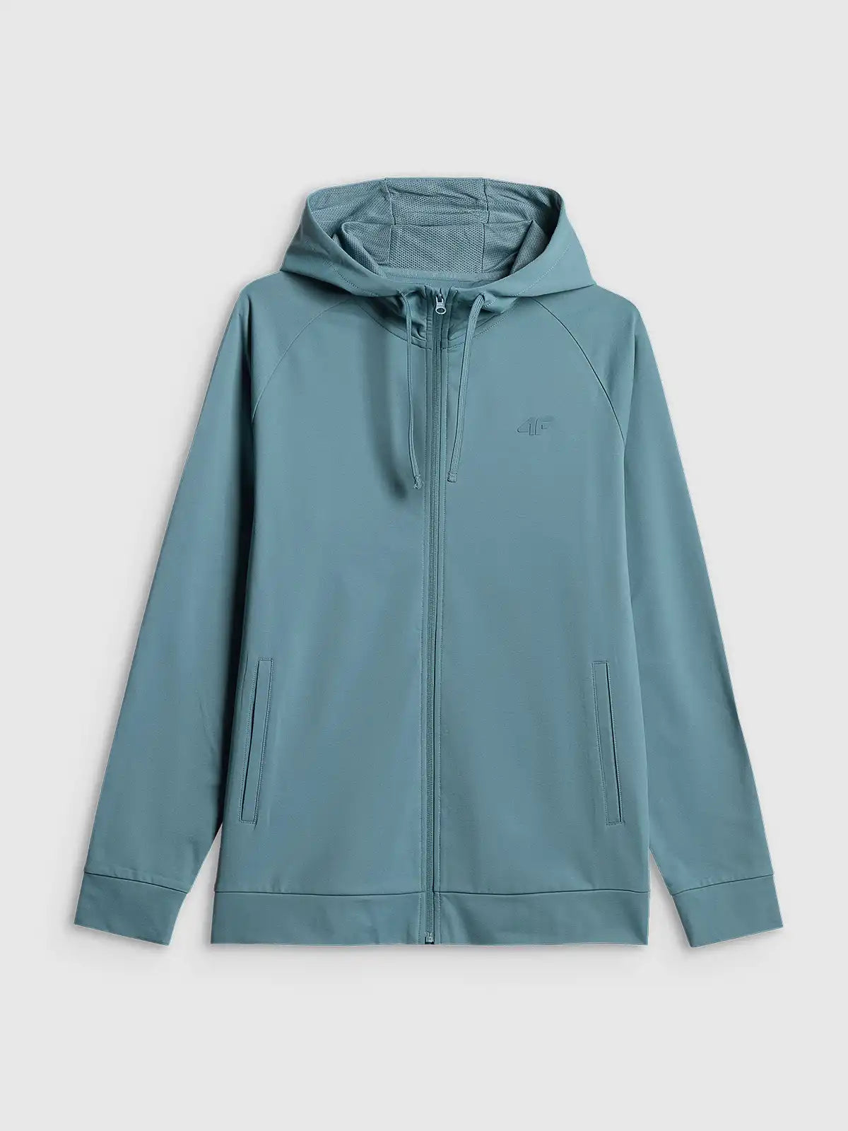 Hanorac cu fermoar pentru bărbați 4F M631 4FWSS26TFSWM631 denim melange