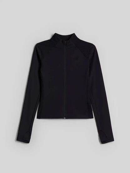 Женский лонгслив на молнии для фитнеса 4F F0917 4FWAW26TFSWF0917 deep black