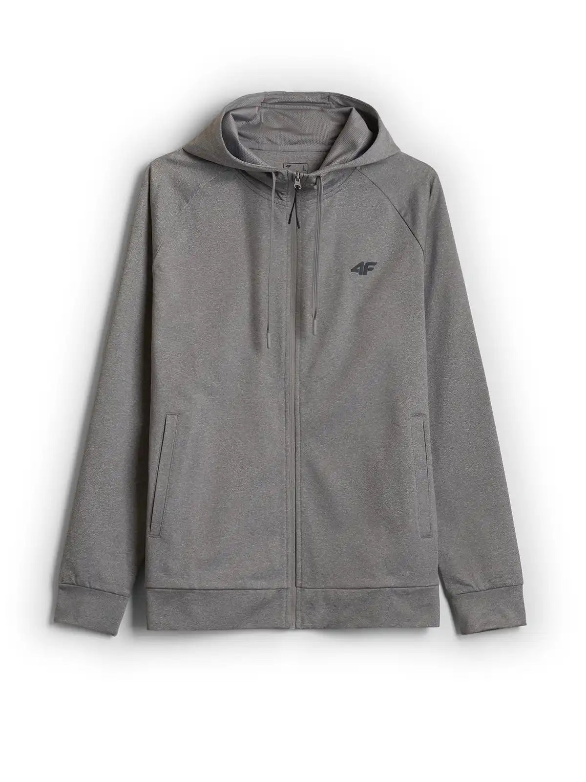 Мужской батник на молнии для фитнеса 4F M0973 4FWAW26TFSWM0973 grey melange