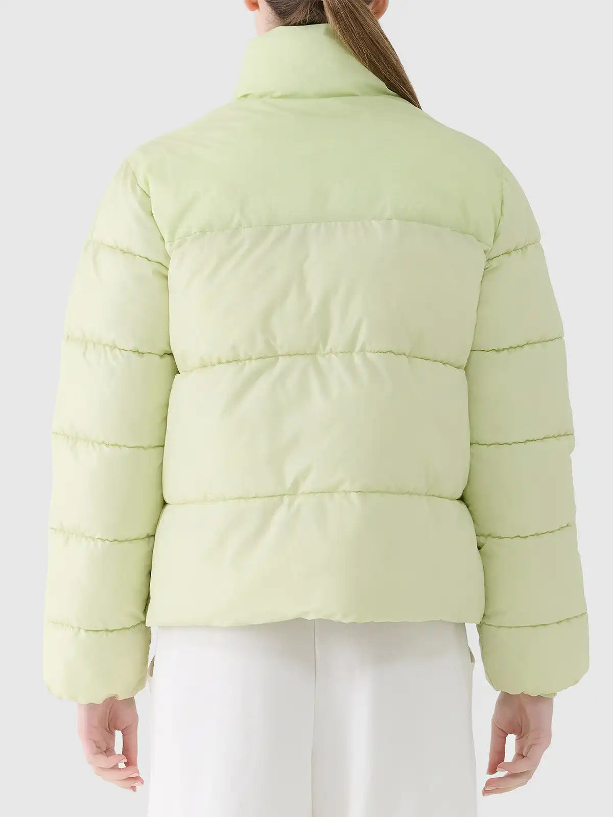 Jachetă de puf pentru femei 4F F581 4FWAW25TDJAF581 light green