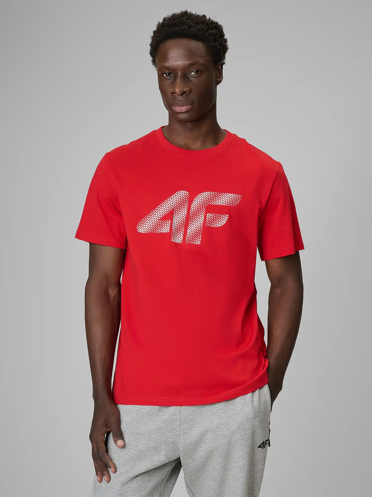 Tricou pentru bărbați casual 4F M3342 4FWMM00TTSHM3342 red