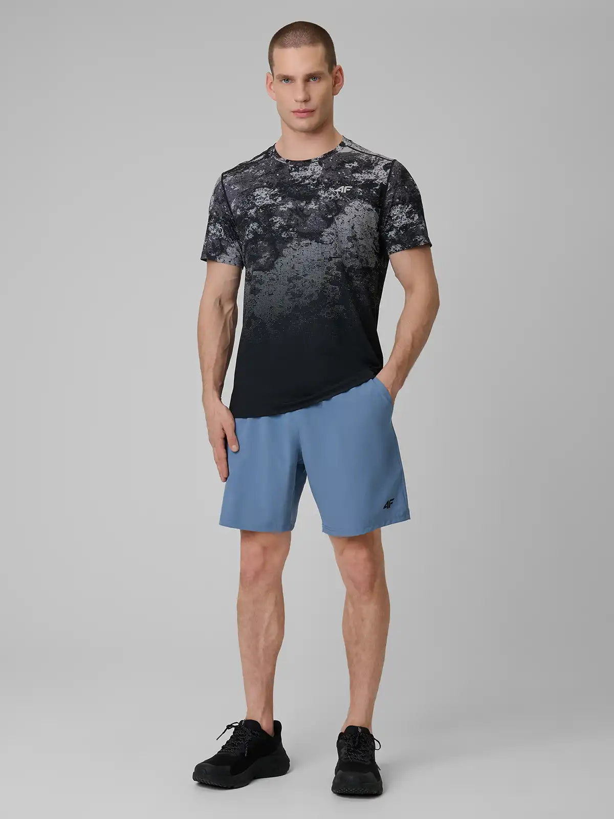 Pantaloni scurți de antrenament pentru bărbați  4F M1278 4FWSS26TFSHM1278 denin