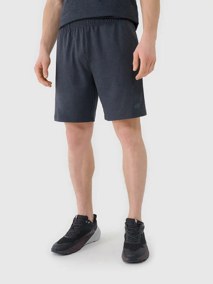 Pantaloni scurți de antrenament pentru bărbați  4F M1277 4FWSS26TFSHM1277 anthracite melange