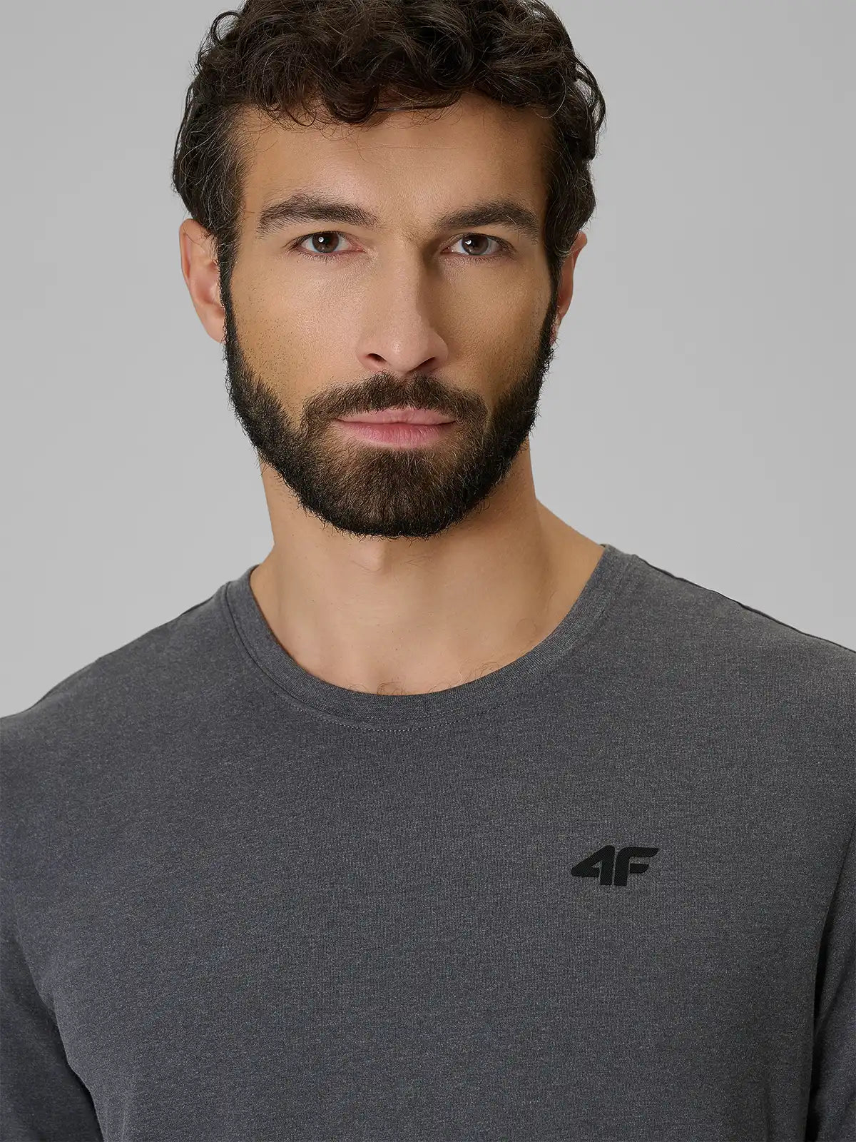 Мужской лонгслив casual 4F M611 4FWMM00TLONM611 dark grey