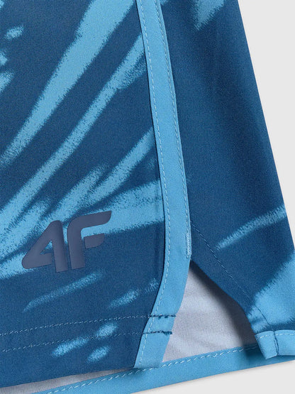Pantaloni scurți de plajă pentru bărbați  4F M166 4FWSS26UBDSM166 teal allover
