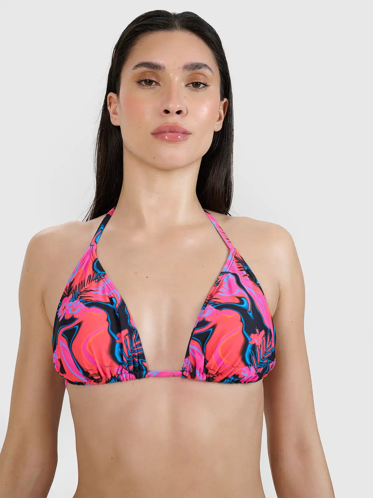 Женский топ бикини 4F F075 4FWSS25UBKTF075 pink allover