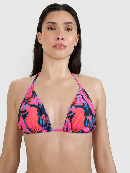 Женский топ бикини 4F F075 4FWSS25UBKTF075 pink allover