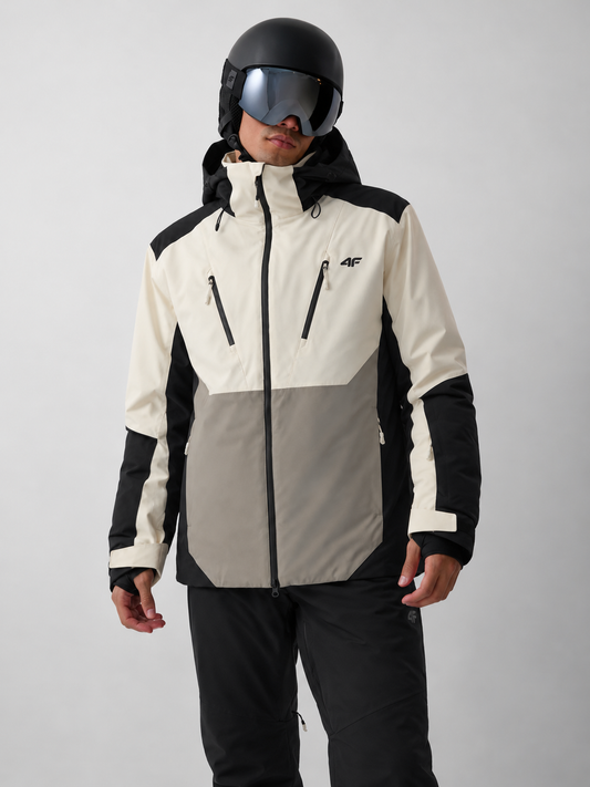 Geacă de ski pentru bărbați 4F M1207 4FWAW26TTJAM1207 off white
