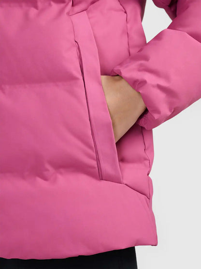 Женский пуховик с капюшоном 4F F0927 4FWAW26TDJAF0927 dark pink