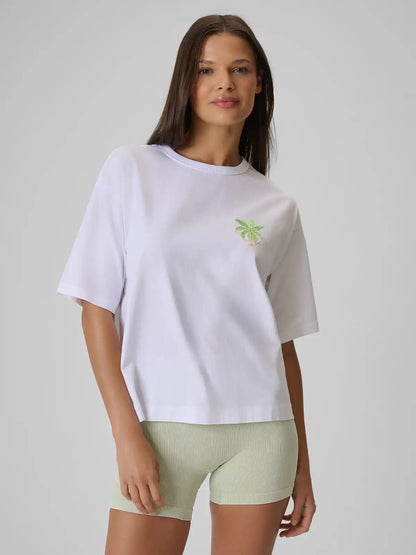 Женская футболка casual 4F F2719 4FWSS26TTSHF2719 white