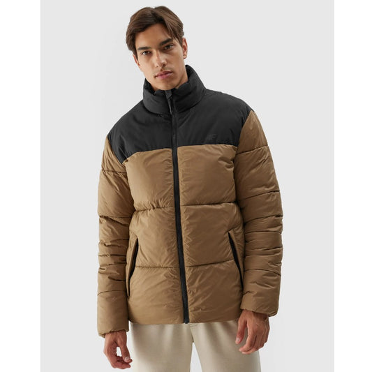Jachetă de puf 4F Down jacket m348 4fwaw23tdjam348 light brown
