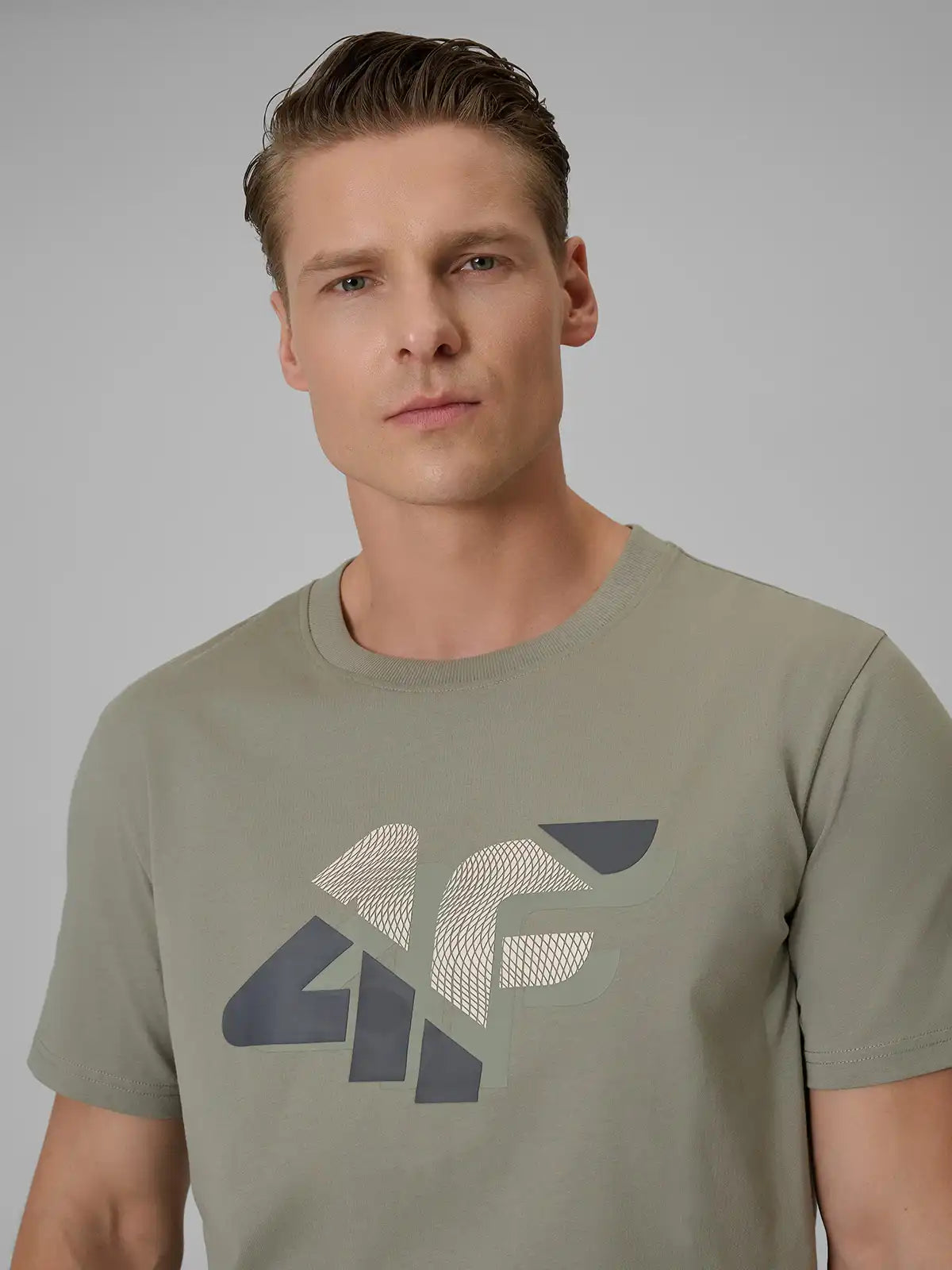 Мужская футболка casual 4F M2667 4FWSS26TTSHM2667 khaki