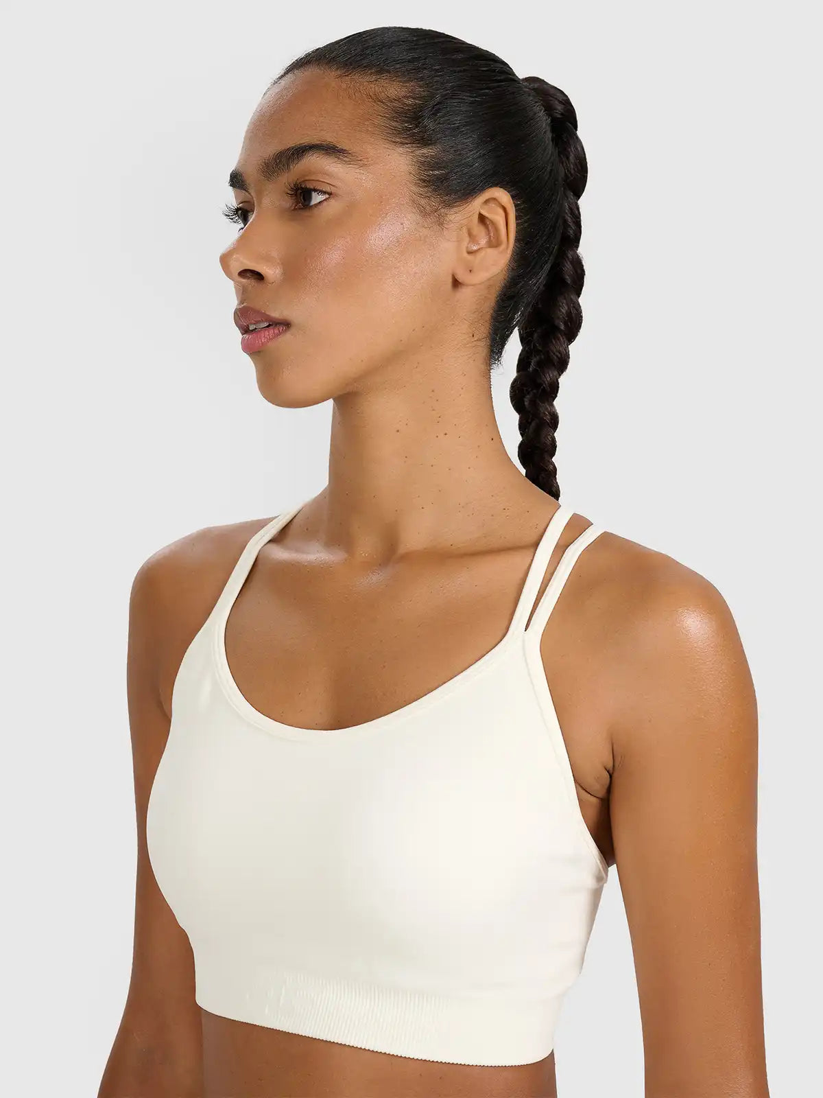 Bra pentru fitness 4F F218 4FWAW25USBAF218 creme