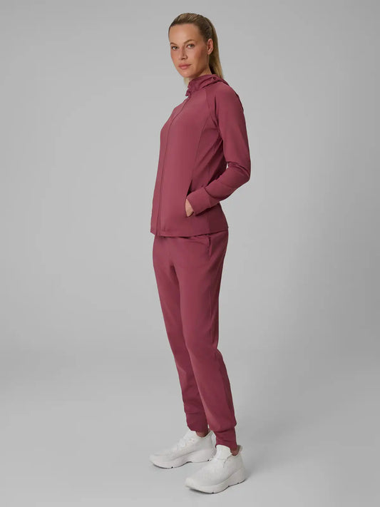 Pantaloni sport pentru femei 4F F1389 4FWAW26TFTRF1389 burgundy