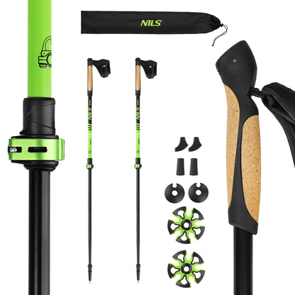 Bețe pentru mersul nordic  Abisal Alu Nordic Walking Poles Nils NW8611