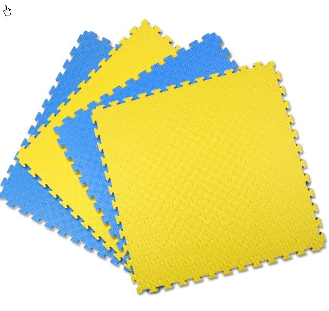 Tatami double colour 20 mm yellow blue 20mm*100cm*100cm