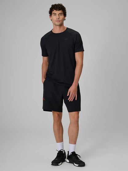 Pantaloni scurți de fitness pentru bărbați 4F M1588 4FWAW26TFSHM1588 deep black