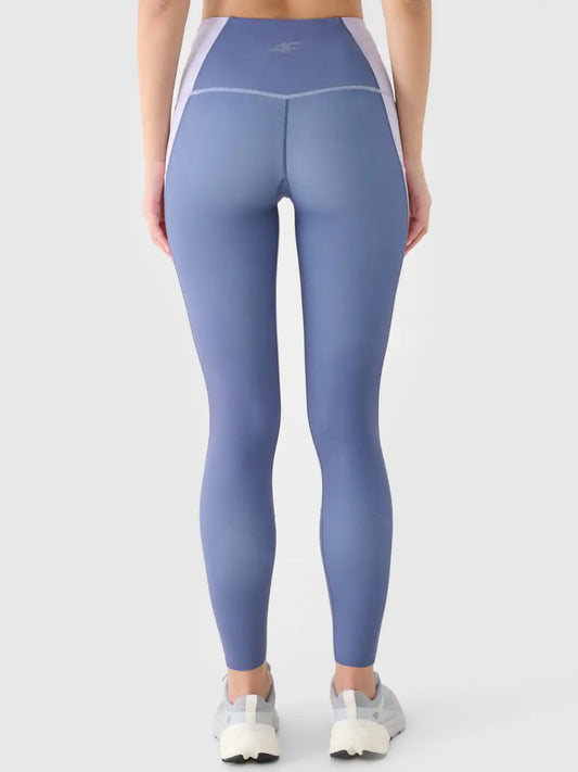 Legginși de antrenament pentru femei 4F F364 4FWAW25TFTIF364 light blue