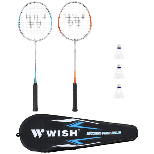 Set de rachete pentru badminton Wish Steel 216K