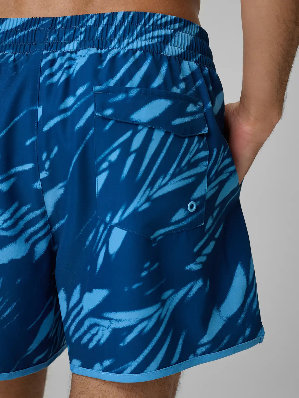 Pantaloni scurți de plajă pentru bărbați  4F M166 4FWSS26UBDSM166 teal allover