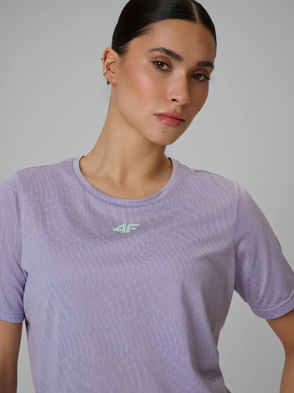 Женская укороченная футболка для фитнеса 4F F1806 4FWSS26TFTSF1806 violet