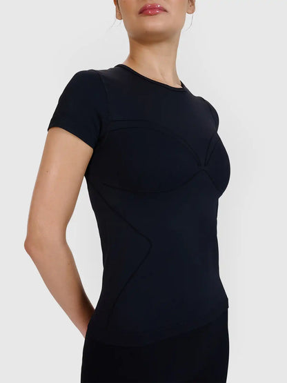 Женская футболка для йоги 4F F1270 4FWSS25TFTSF1270 deep black