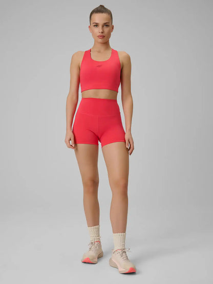 Женские короткие леггинсы для фитнеса 4F F086 4FWSS26TFSTF086 coral