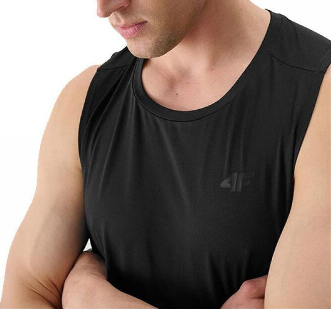 Maiou de antrenament pentru bărbați 4F M0911 4FWSS26TFSLM0911 deep black